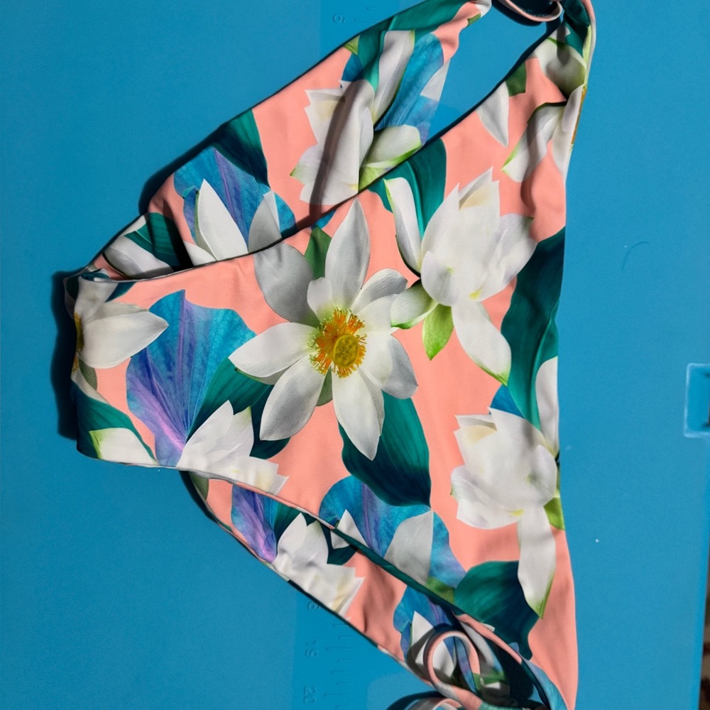 Tropical Floral Bikini with Pink and Green
